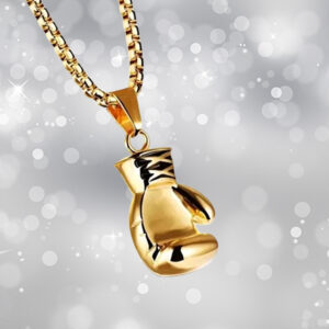 14Kt Gold Plated Chain and Boxing Glove Pendant